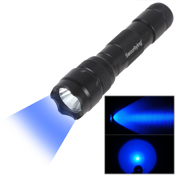 securitying 502b mini blue light torch cree led flashlight 200 lumens night vision led flash light for fishing hunting etc