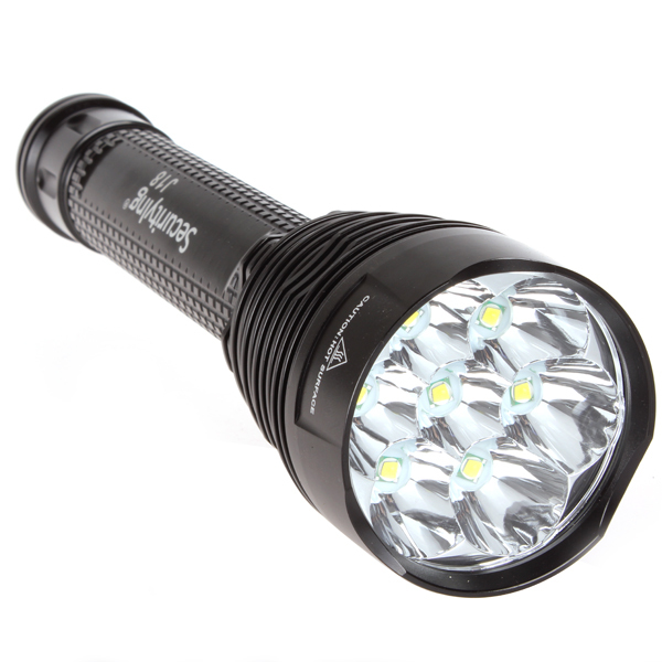 securitying 7 x cree xml t6 4200 lumen led flashlight torch 18650 26650 5 mode flash light + holster