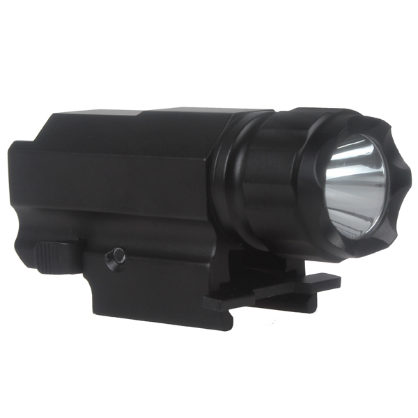 securitying cree led gun flashlight torch flash light with quick release weaver mount for pistols airsoft + icr 123a battery
