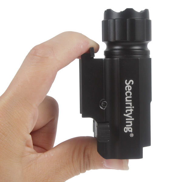 securitying cree led gun flashlight torch flash light with quick release weaver mount for pistols airsoft + icr 123a battery