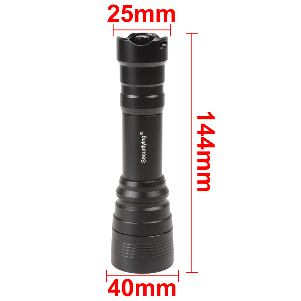 securitying cree xm-l2 u2-1a led diving flashlight ip68 waterproof 150m underwater diving toch flash light with magnetic switch