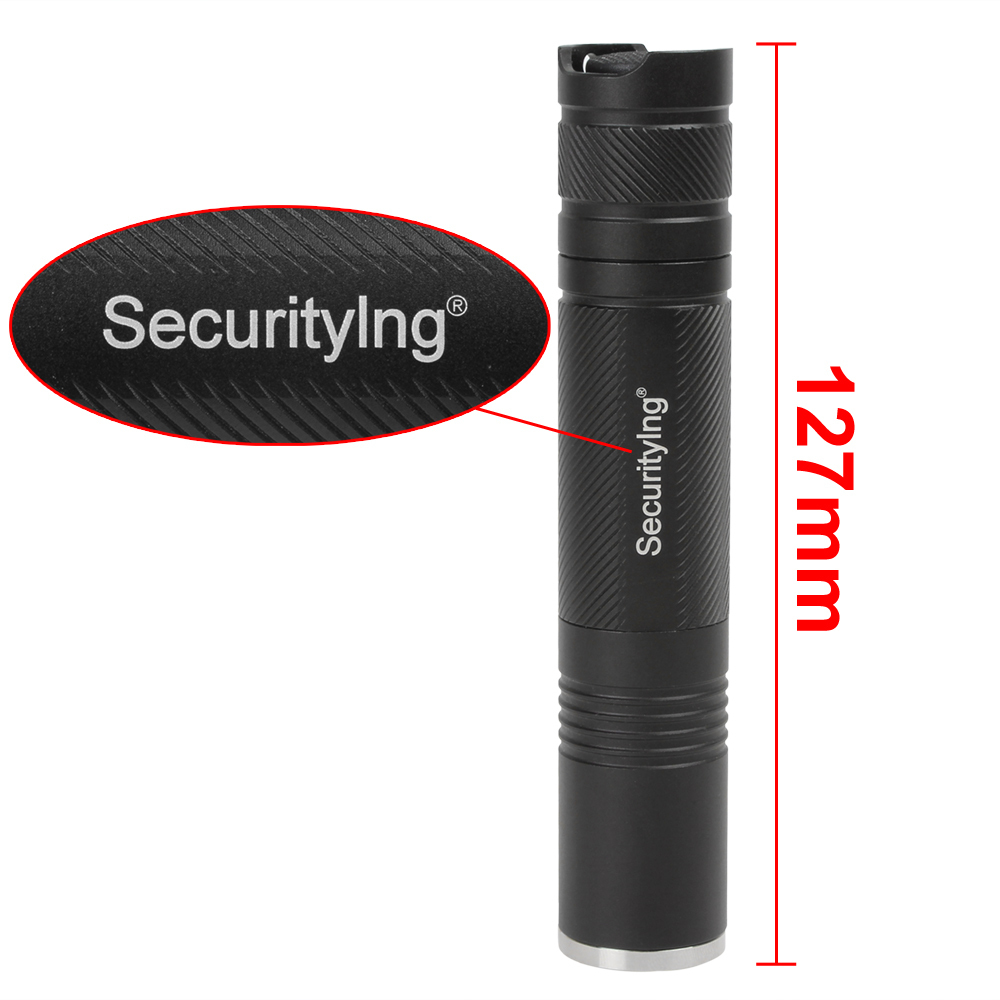 securitying cree xm-l2 u2-1a led tactical flashlight led torch 2000lm 5 modes aluminum portable mini led flash light with rope