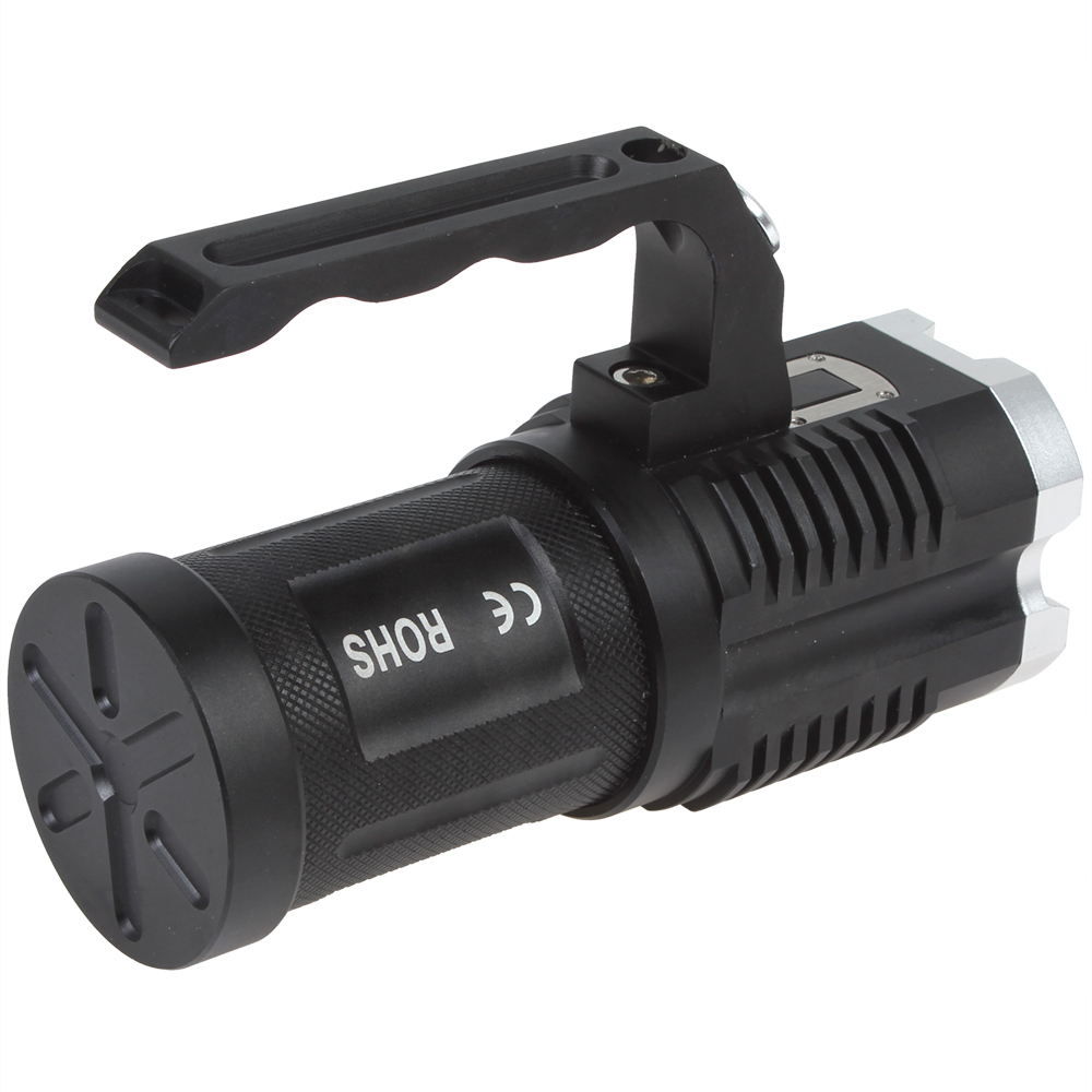 securitying hd-1400 3600lm led digital flashlight torch waterproof high power 4 x cree xm-l2 led digital display flash light