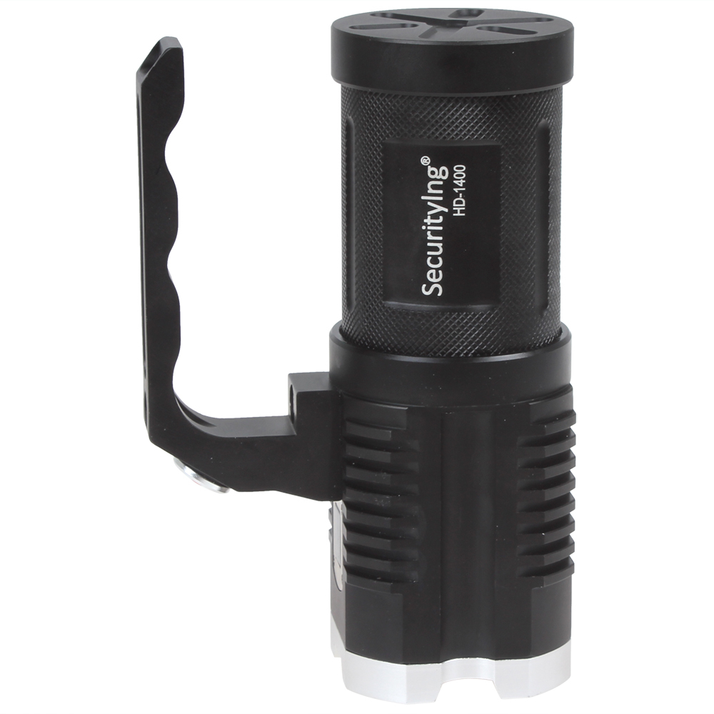securitying hd-1400 3600lm led digital flashlight torch waterproof high power 4 x cree xm-l2 led digital display flash light