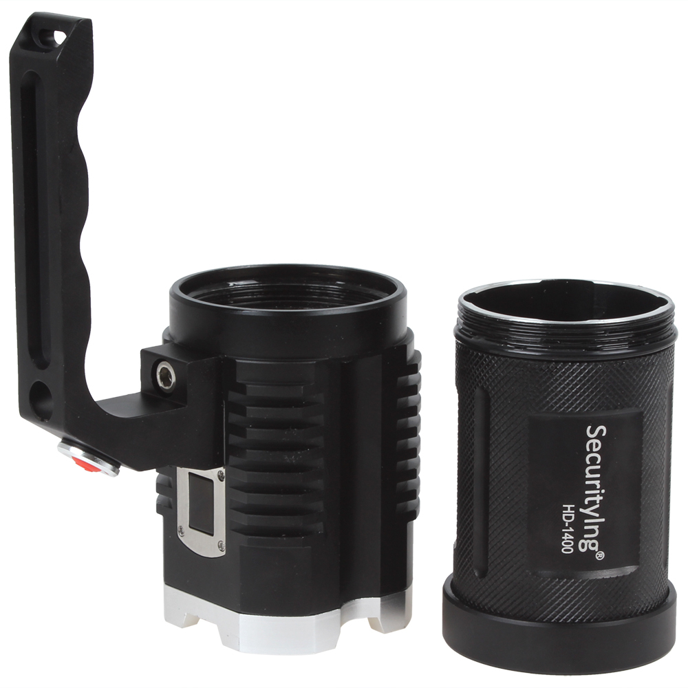securitying hd-1400 3600lm led digital flashlight torch waterproof high power 4 x cree xm-l2 led digital display flash light