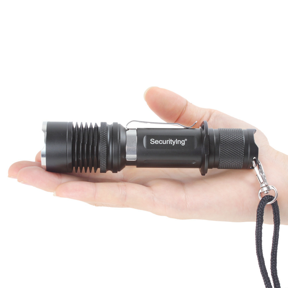 securitying high bright cree xm-l2 u2 led flashlight torch 2000lm 4 modes outdoor tactical flash light set with moonlight mode