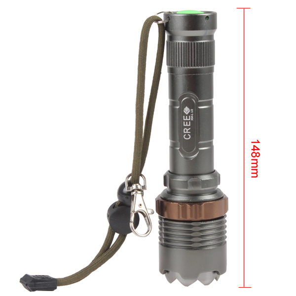 securitying zoomable cree xm-l t6 led flashlight torch 1800lm18650 zoom led flash light with 7 modes for outdoor camping hiking
