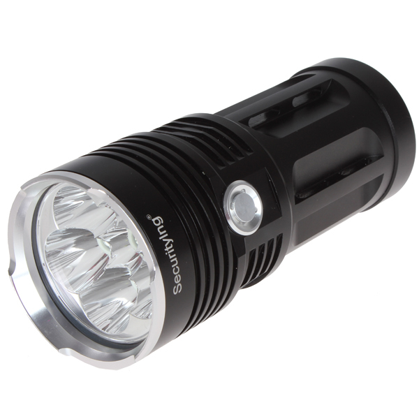 securitylng 6000 lumen super bright 6 x cree xml t6 led waterproof self-defense flashlight torch 6000lm 18650 flash light