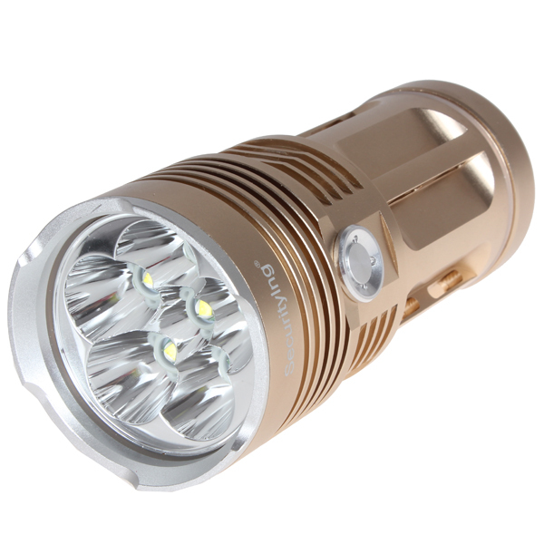 securitylng 6000 lumen super bright 6 x cree xml t6 led waterproof self-defense flashlight torch 6000lm 18650 flash light