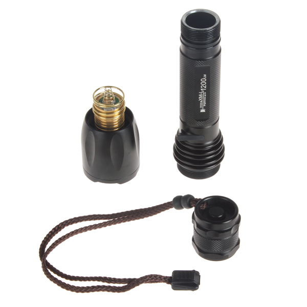 securitylng t02 1200 lumens cree xml u2 led flashlight torch 3 modes 18650 aluminum flash light