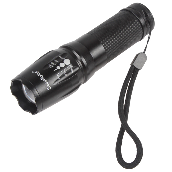 securitylng zoomable 1600 lumens cree xml t6 led flashlight torch 5 modes extended zoom 1600lm led flash light
