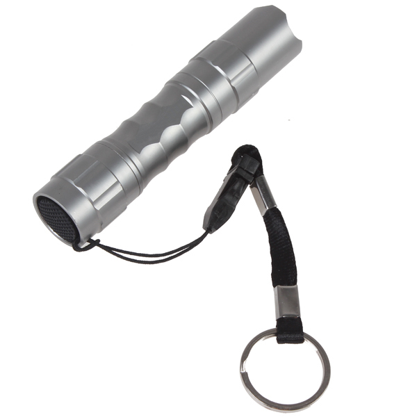 silver 5w 550lm led mini flashlight portable mini torch light aa waterproof led pocket flashlight flash lamp with lanyard