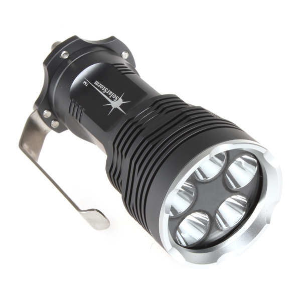 solarstorm super bright 6000 lumen 5 x cree xml t6 led flashlight torch 5 modes 18650 led flash light