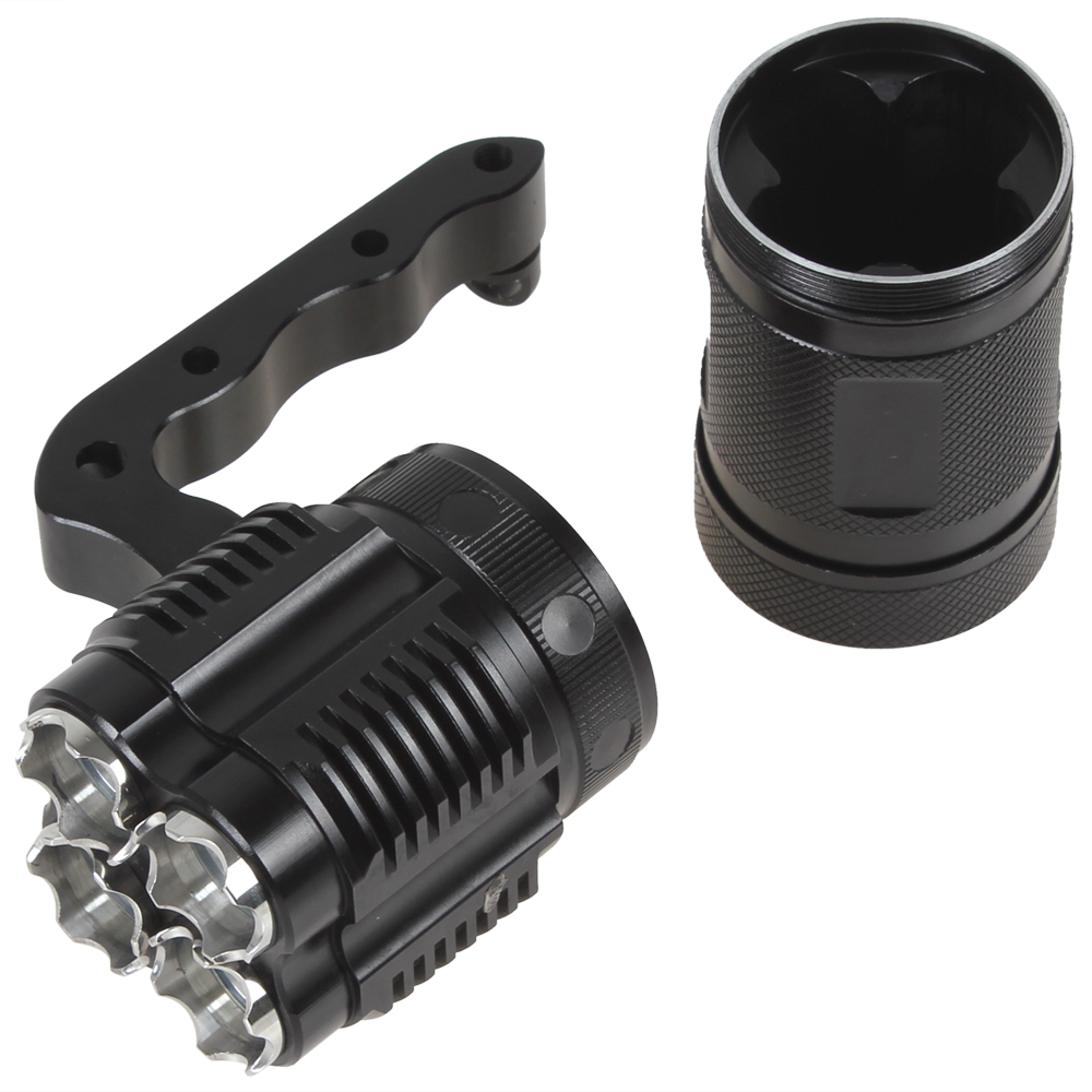super bright 2400 lumens 4 x cree xml t6 led flashlight torch ipx-8 waterproof aluminum 18650 led flash light lamp dropship