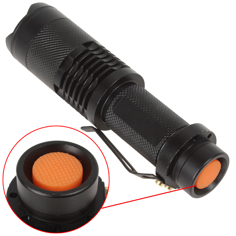super bright cree q5 led flashlight torch red light flashlight 1000lm 3 modes extendible portable mini led flash light