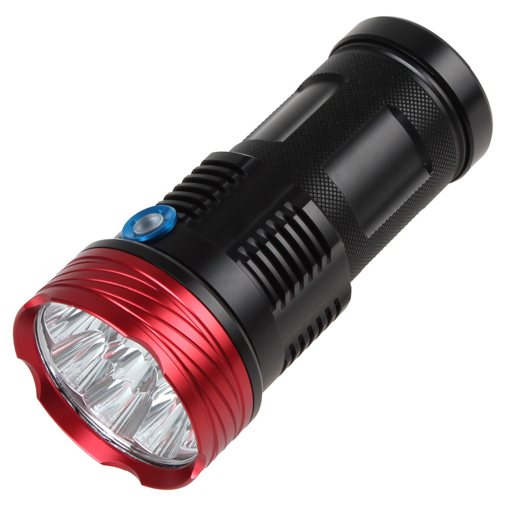 tactical super bright 8000lm 9 x cree xm-l t6 led flashlight torch 2-mode waterproof hunting work lamp flash light