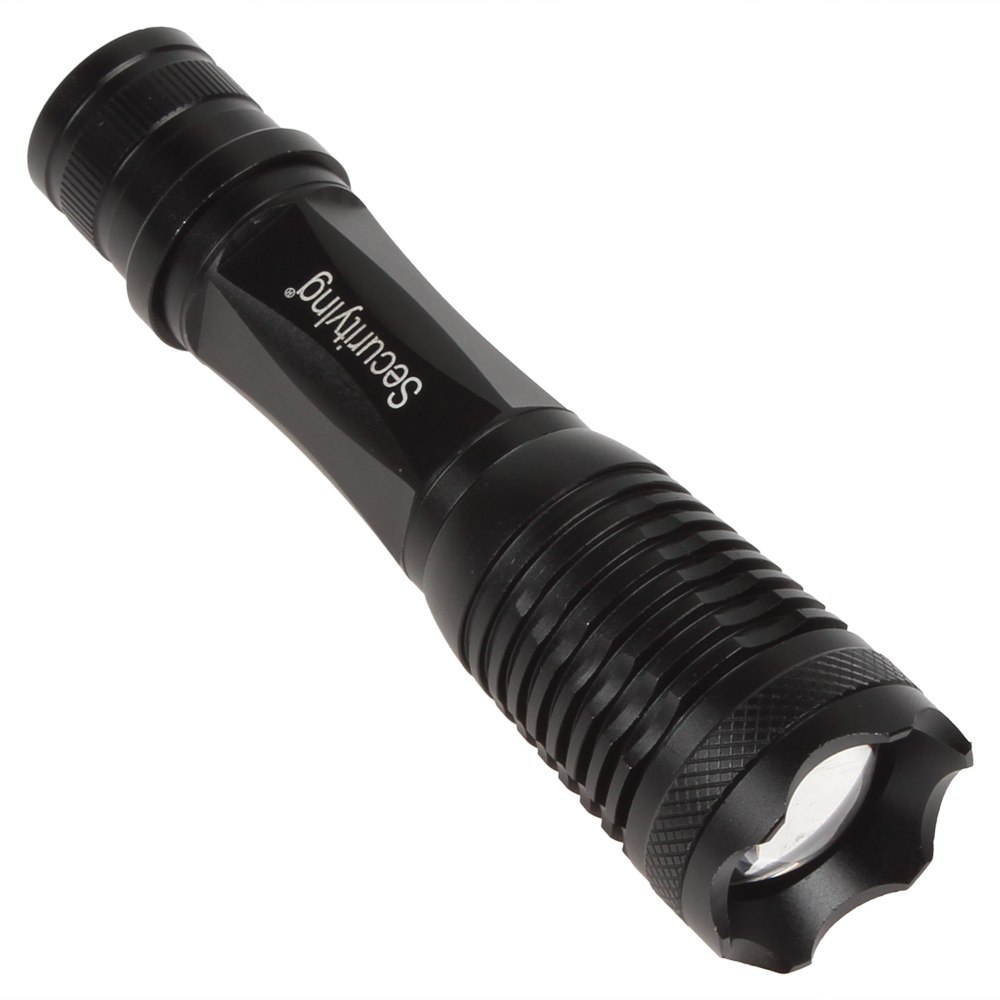 tensible portable cree q5 led flashlight torch 3 modes 300lm led flash light with lanyard ( green / red / blue / purple light )