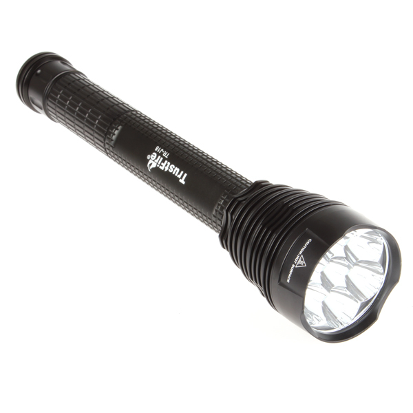 trustfire j18 8000 lumen 7 x cree xml t6 led flashlight torch 3500lm flash light + 3 x 26650 batteries + charger + holster