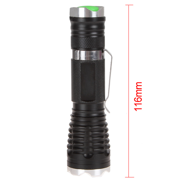 waterproof zoomable focus mini cree xml t6 led flashlight torch 5 mode zoom led flash light + 18650 battery + charger