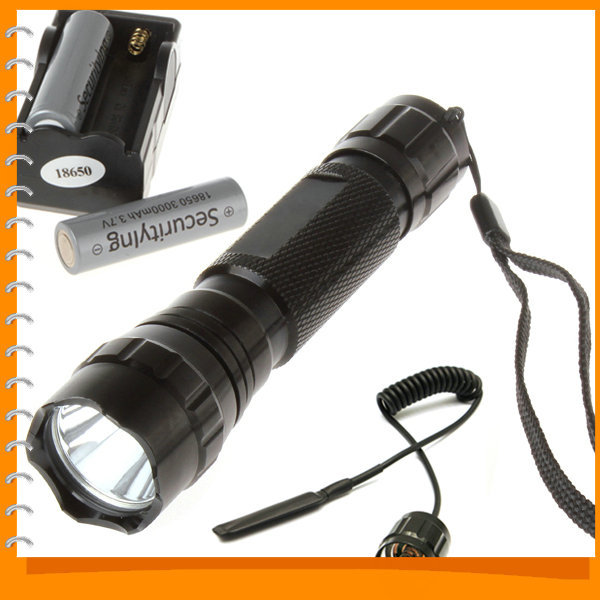 wf 501b 1000lm cree xml t6 led flashlight torch flash light + 2x batteries & battery charger & remote pressure switch wf 501b 1000lm cree xml t6 led flashlight torch flash light + 2x batteries & battery charger & remote pressure switch
