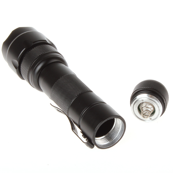 wf 502b 1000 lumens cree xml t6 led flashlight torch 5 modes outdoor flash light + charger & 2pcs 18650 battery