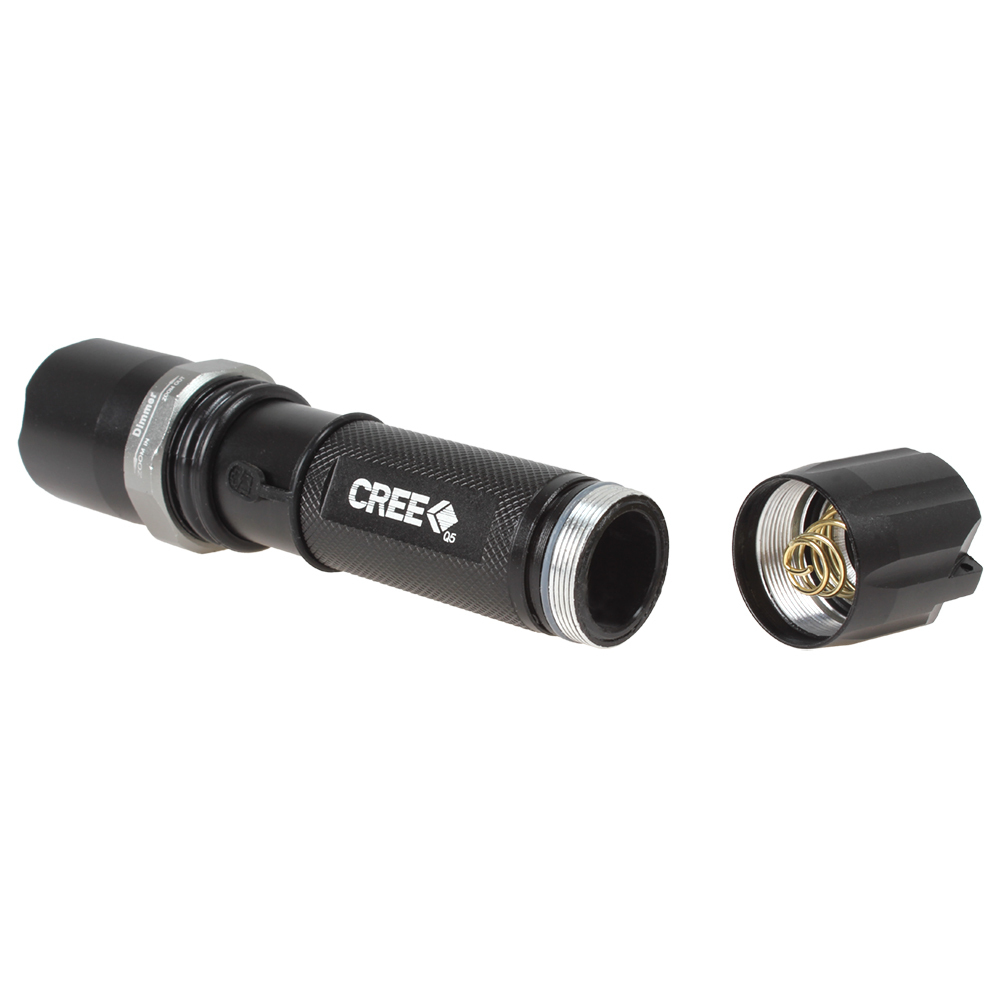 zoomable rechargeable led tactical flashlight torch 1000lm zoom cree q5 led flash light + ac / car charger + 18650 battery