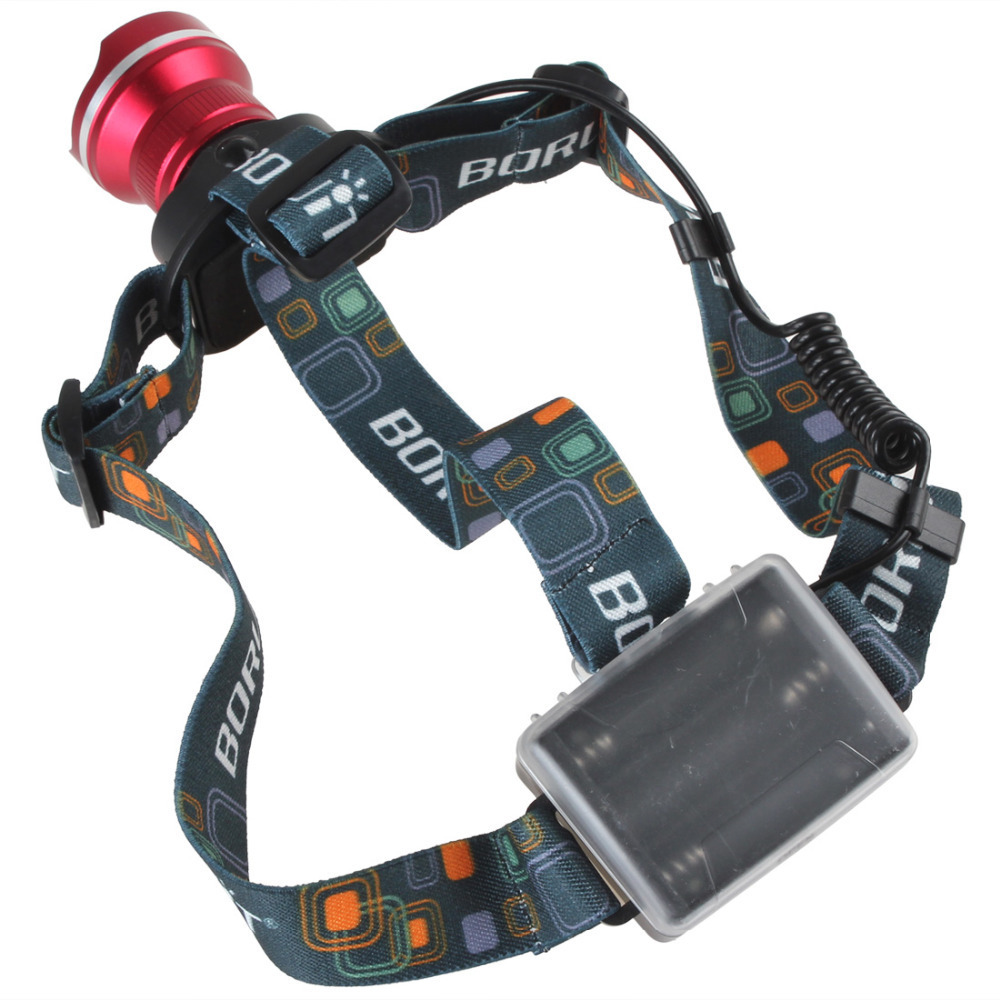 1200lm waterproof cree xm-l t6 led headlamp zoom headlight 3 mode adjustable focus zoomable led sport head lamp light + adapter