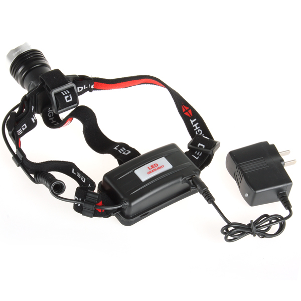 ! 1600 lumens waterproof cree xml t6 led headlamp headlight 1600lm led head light lamp - adjustable base