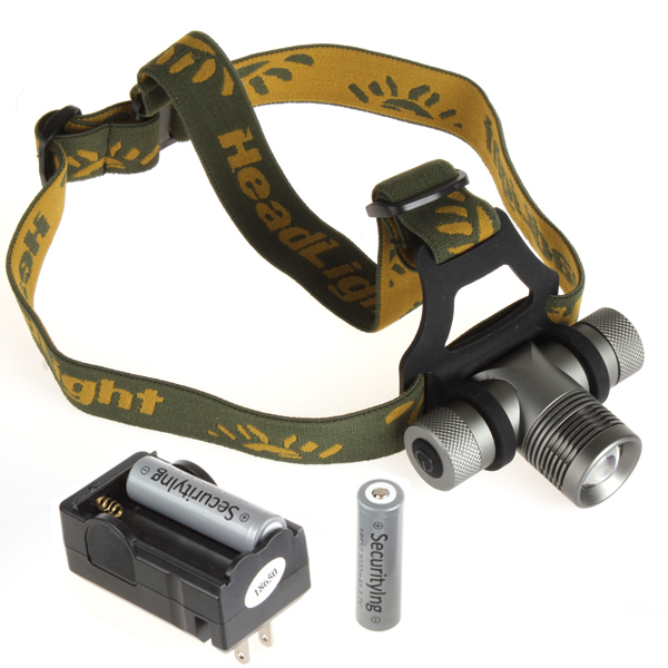 300 lumens zoomable cree q5 led headlamp headlight zoom led head light lamp + battery + charger + green / red / blue diffuser