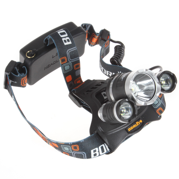 5000 lumen 3 x cree xml t6 led rechargeable headlamp headlight 4 modes led head lamp light with batteries for bicycle cycling