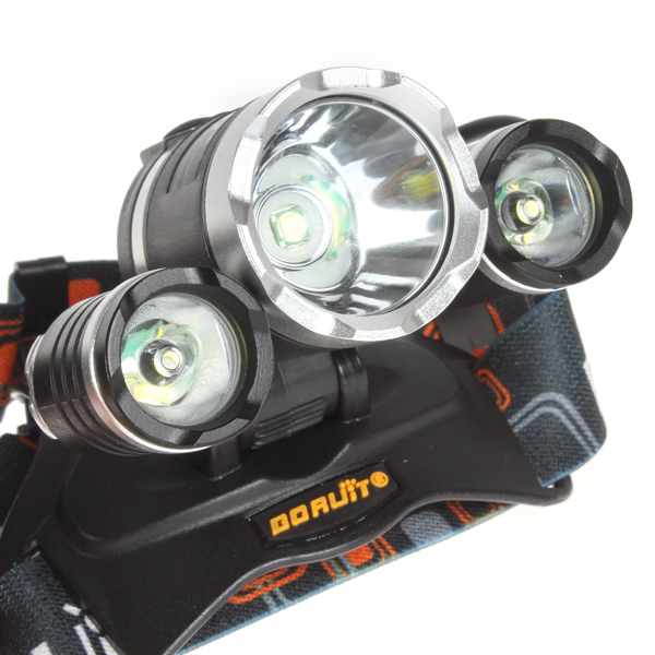 5000 lumen 3 x cree xml t6 led rechargeable headlamp headlight 4 modes led head lamp light with batteries for bicycle cycling