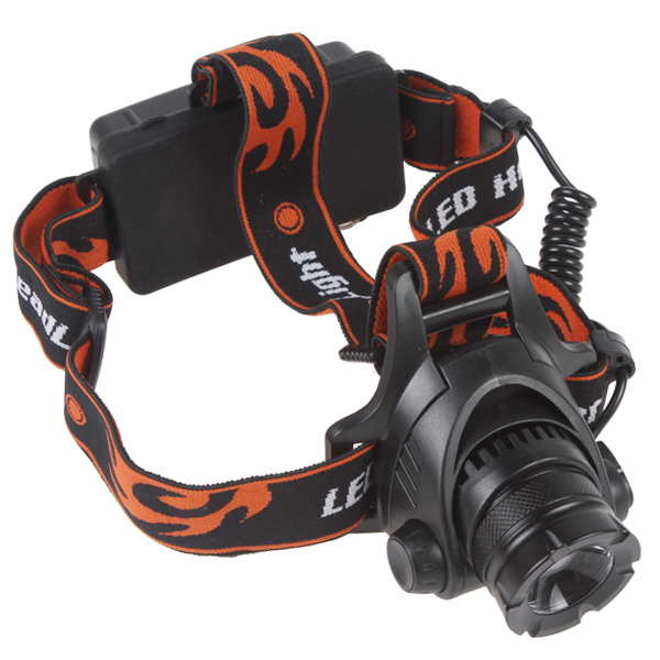 800lm zoom cree xml u2 led headlight headlamp retractable waterproof bicycle head light lamp with 90 degrees adjustable design