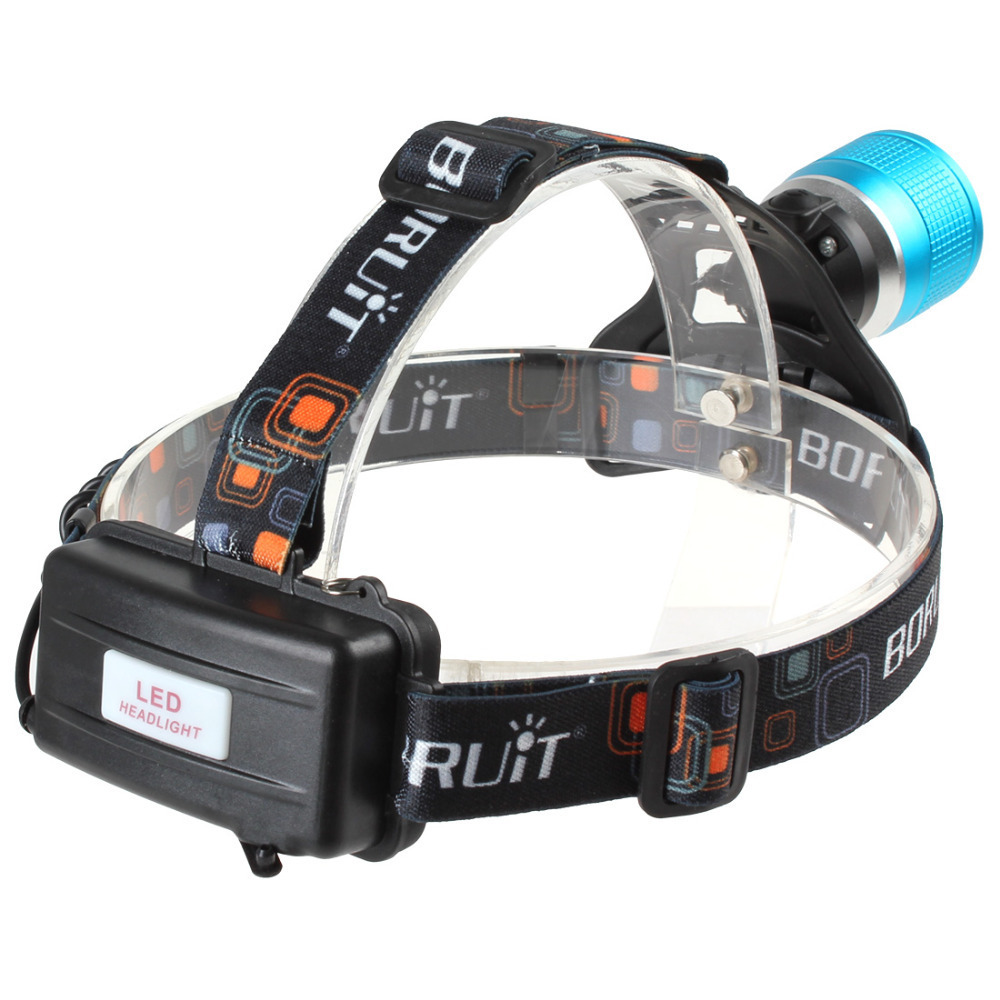 blue 1200lm cree xml t6 led zoomable headlamp headlight waterproof 3 modes zoom led head lamp light with power adapter