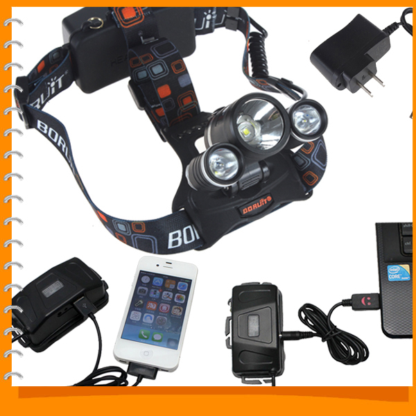 boruit 5000lm super bright cree xm-l2 led headlamp headlight led head light lamp support power from dc usb & charge for phone boruit 5000lm super bright cree xm-l2 led headlamp headlight led head light lamp support power from dc usb & charge for phone