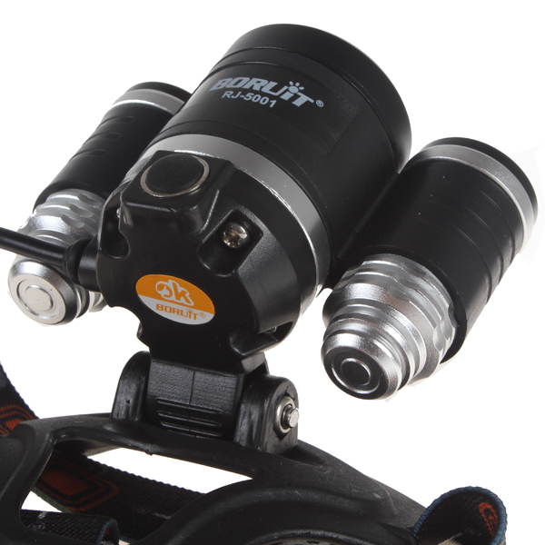 boruit 5000lm super bright cree xm-l2 led headlamp headlight led head light lamp support power from dc usb & charge for phone