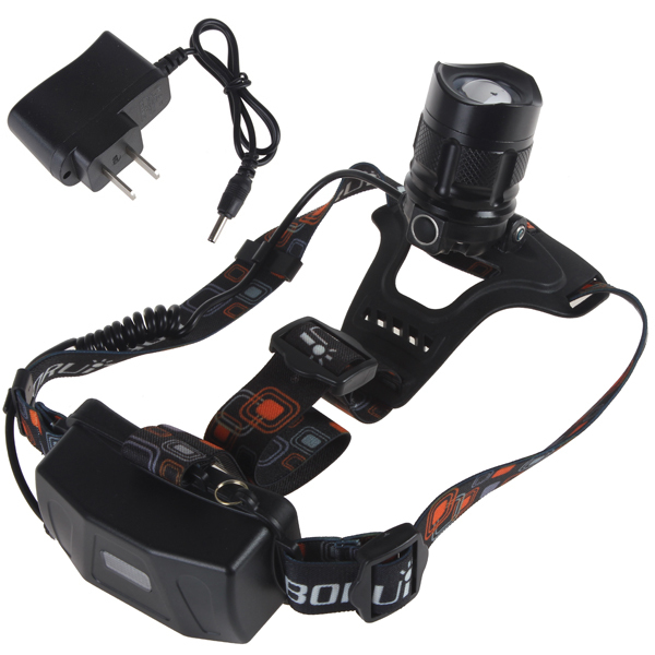 boruit rotary focusing 1200lm cree xm-l2 led headlamp headlight head light lamp support power from dc usb & charge for phone