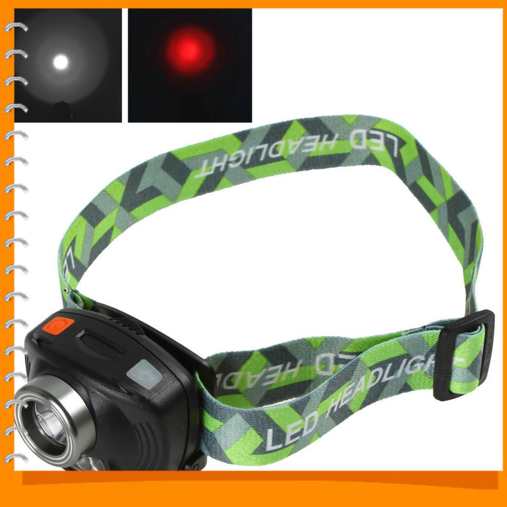 high bright red / white light led headlamp headlight 90 degrees adjustable 3 modes induction led head light lamp with headband high bright red / white light led headlamp headlight 90 degrees adjustable 3 modes induction led head light lamp with headband
