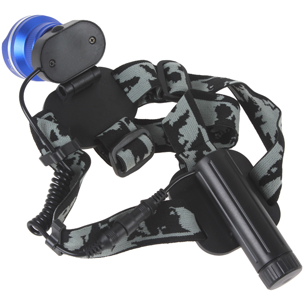high power 800lm zoomable cree xml t6 led headlight headlamp 270 degree rotate zoom head light lamp with 3 mode (black / blue)