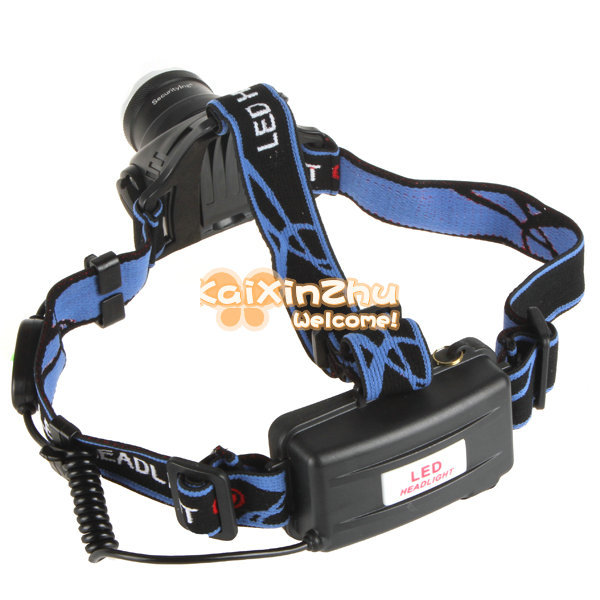 securitying 1200 lumens zoom cree xml t6 led headlamp headlight zoomable focus 18650 led head lamp light with charger