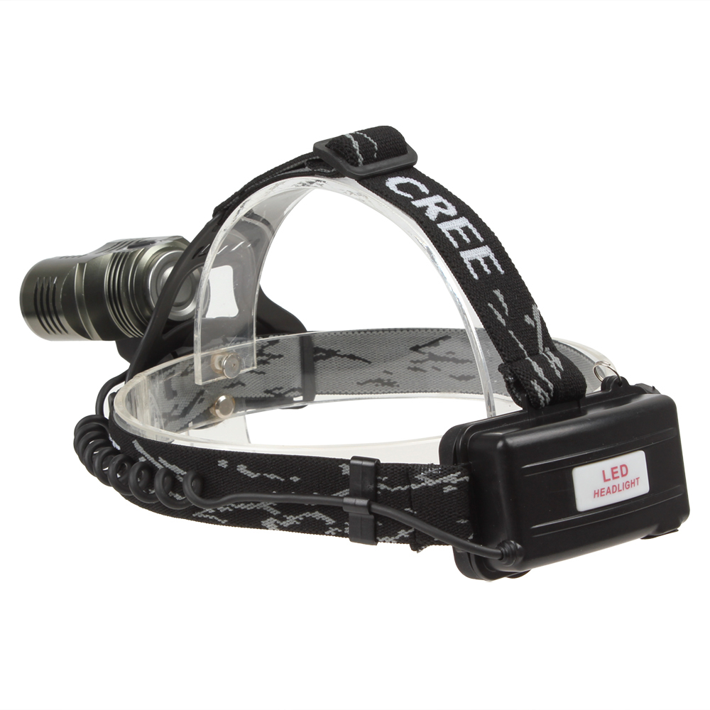 securitylng cree xml t6 2400 lumen led headlamp headlight 3 mode head light lamp + 2600mah 3.7v 18650 rechargeable batteries