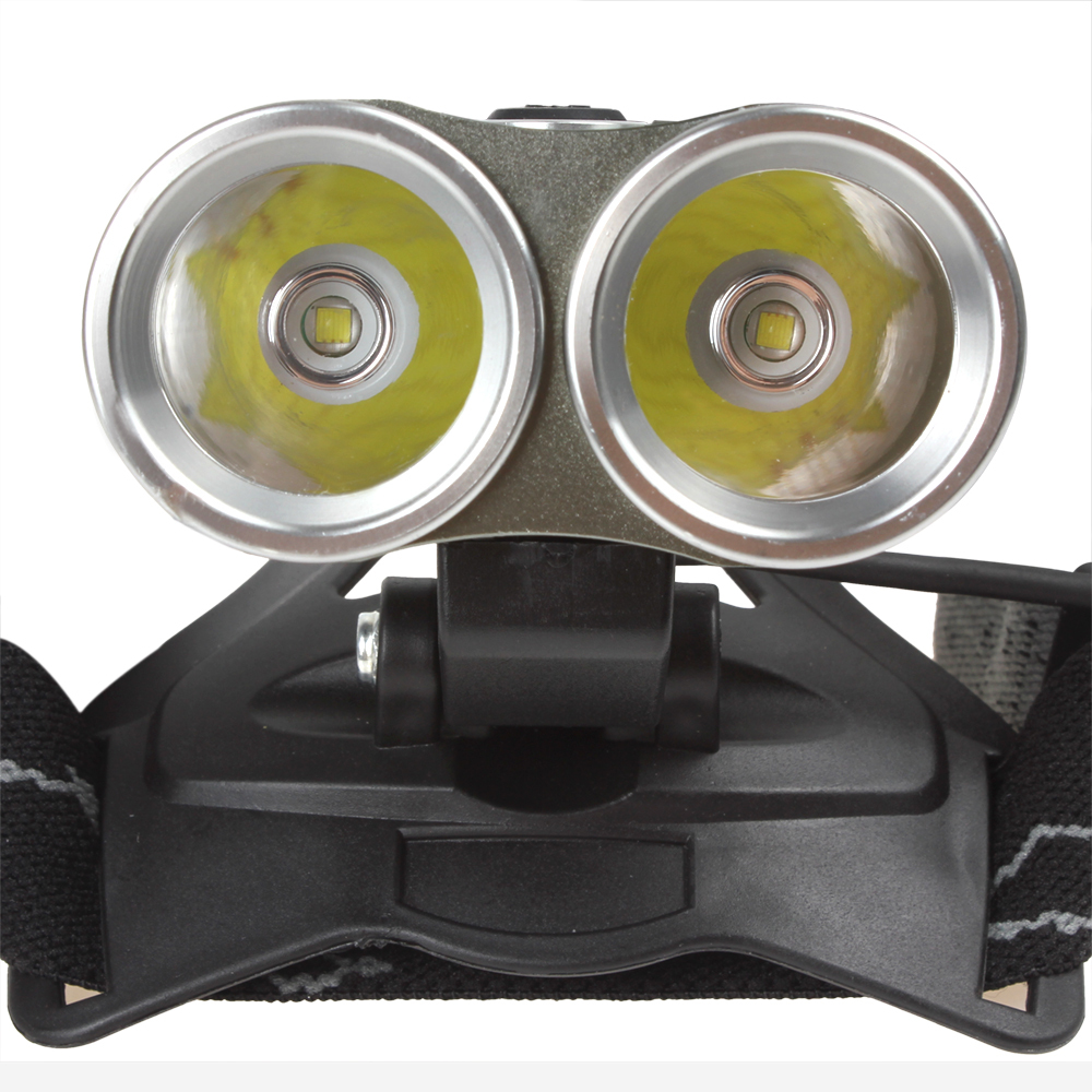 securitylng cree xml t6 2400 lumen led headlamp headlight 3 mode head light lamp + 2600mah 3.7v 18650 rechargeable batteries