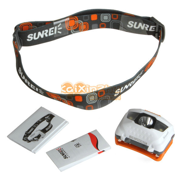 sunree bright waterproof cree led headlamp headlight handy motile led head light lamp for outdoor cycling + aaa battery