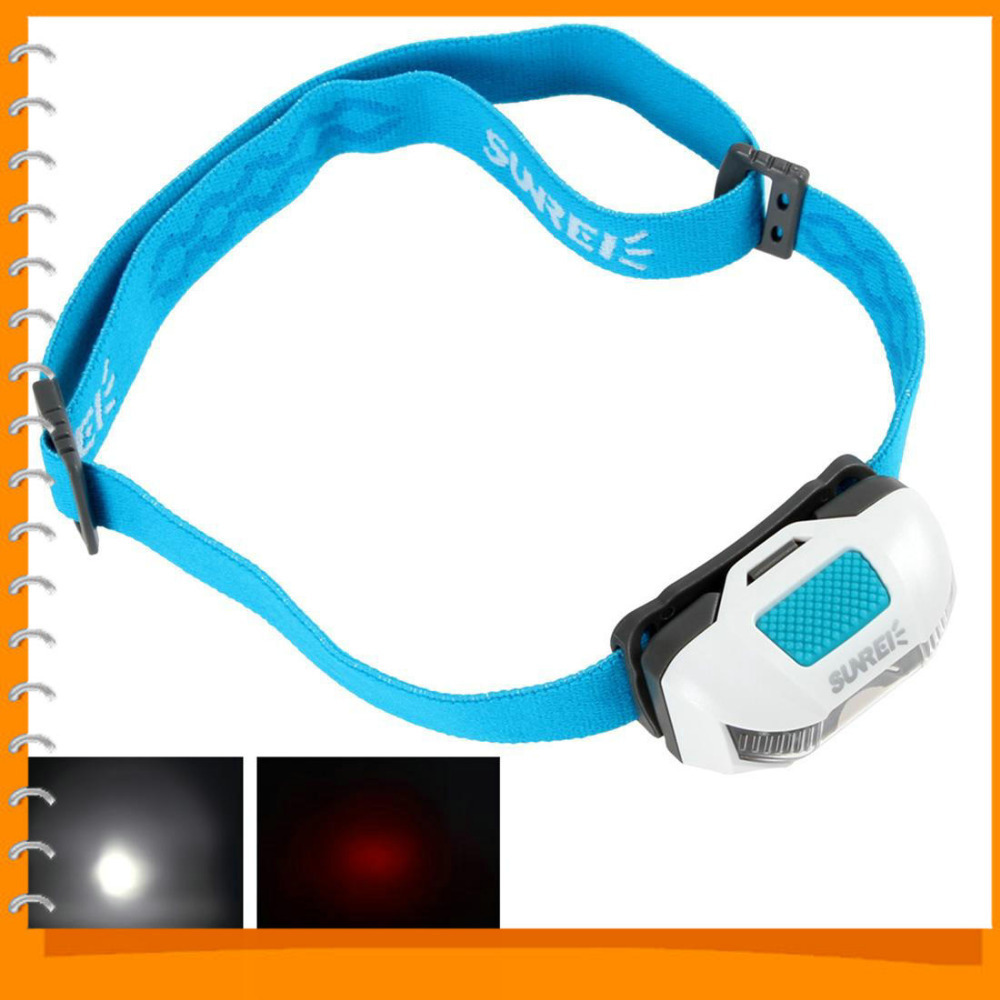 sunree sports3 led headlamp head light lamp 1 x xp-g2 & 2 x leds 6-mode ipx6 waterproof outdoor led headlight + 2 x aaa battery