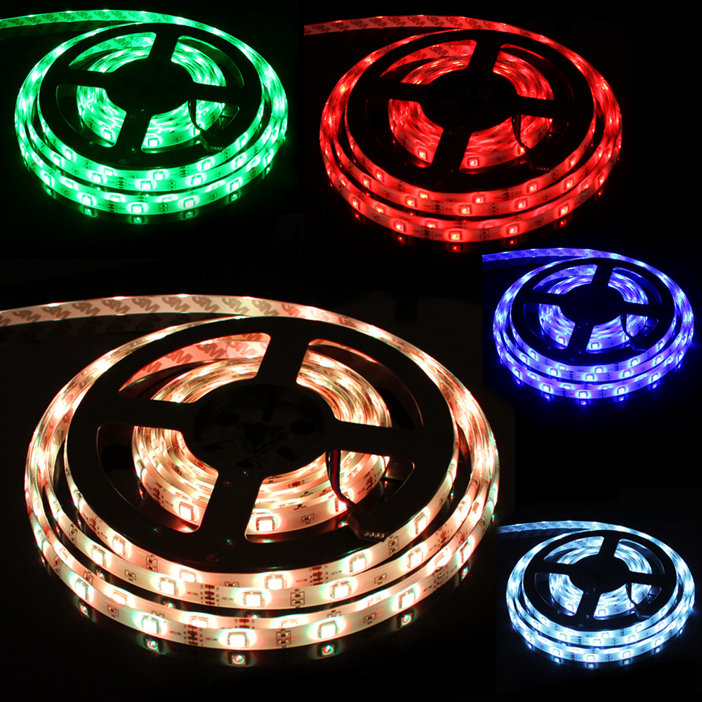 5m 150 x 5050 rgb led strip light flexible led strip lamp flex led tape rope light for home / el / theater / club use