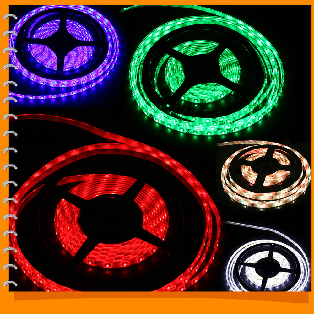 5m 24w 12v 2a 300 x 3528 smd led strip light flexible led strip lamp flex led rope tape light ( 5 colors optional )