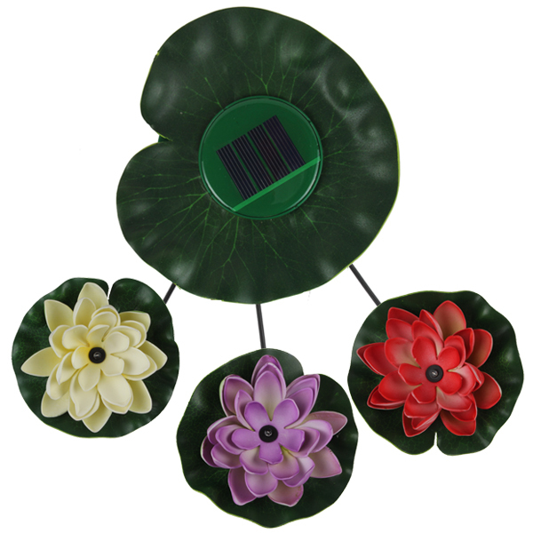 beautiful solar lotus light flower rgb led underwater light water float light for swimming pool pond lighting