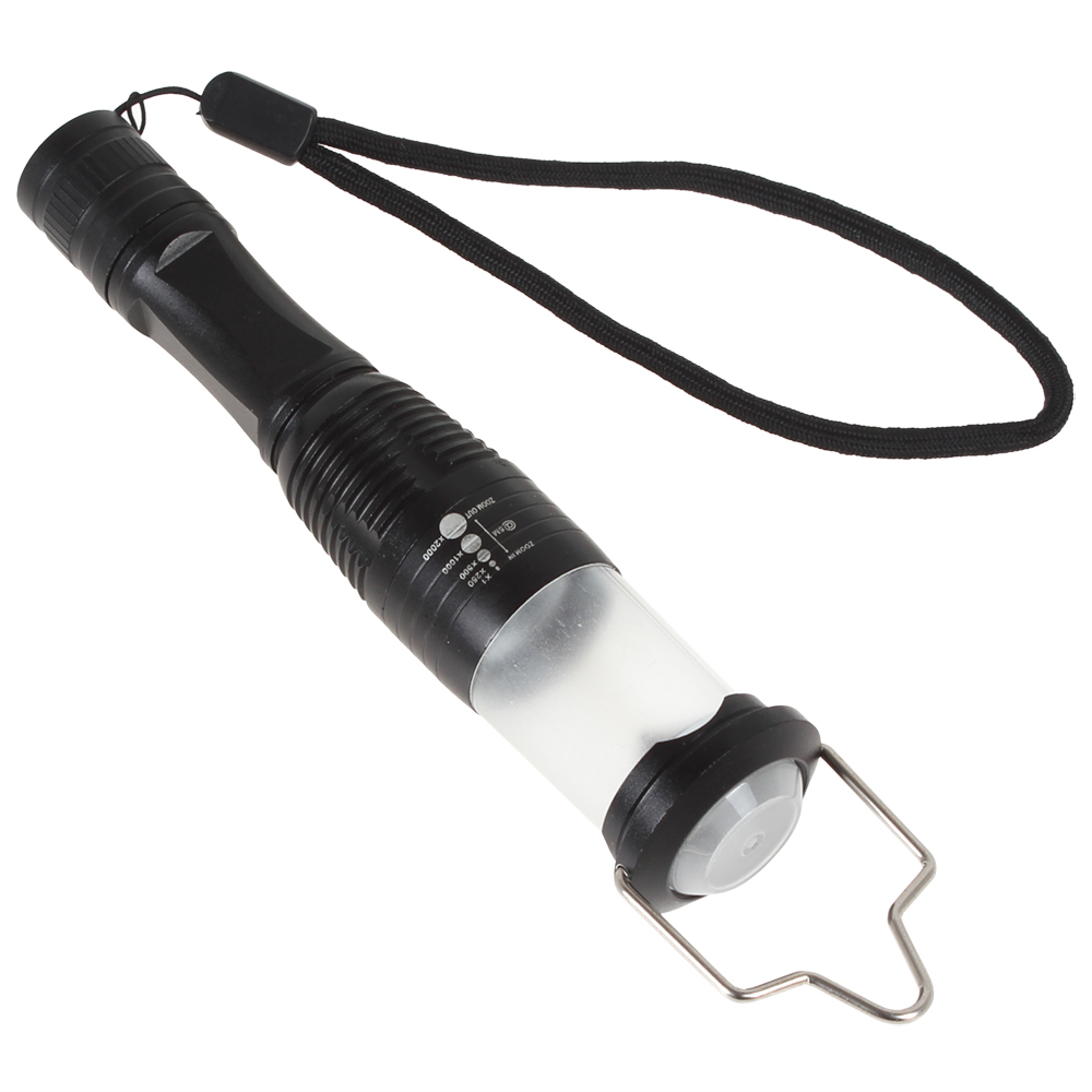 dual-use 500lm mini 3w cree xp-g r5 led flashlight torch + hanging camping flash light outdoor led tent light lantern