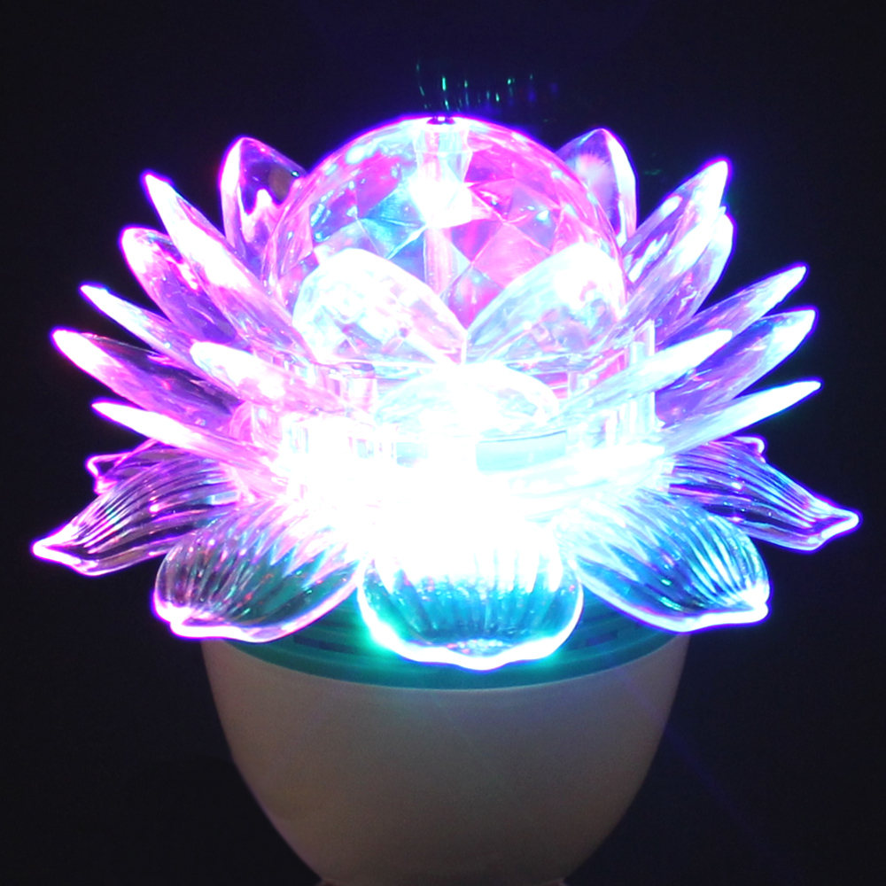 lotus lamp auto rgb led lamp bulb mini rgb led stage effect lights built-in microphone for disco / ballroom / ktv / bar / stage