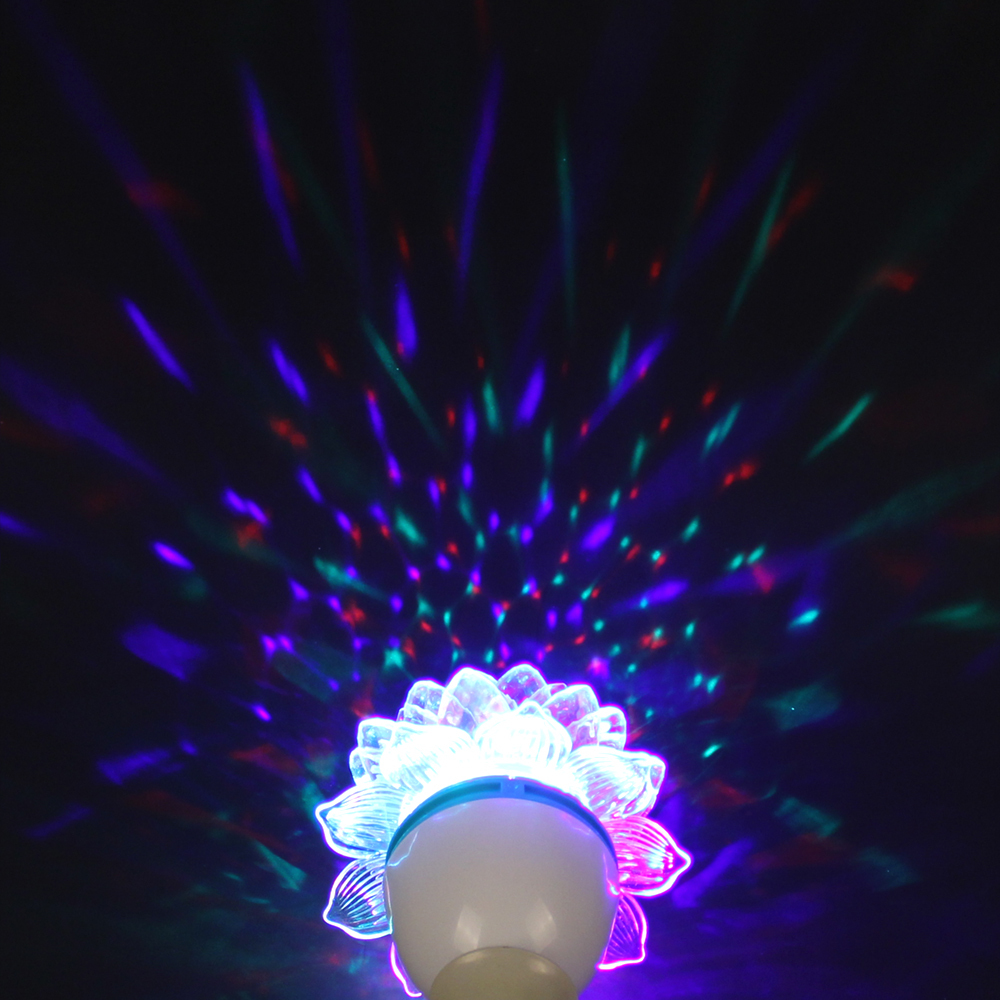 lotus lamp auto rgb led lamp bulb mini rgb led stage effect lights built-in microphone for disco / ballroom / ktv / bar / stage