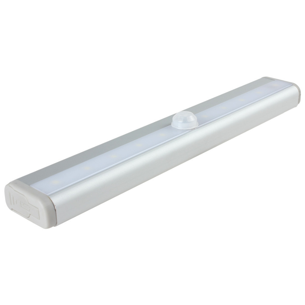 portable 10 led motion sensing lights infrared wireless led pir motion sensor lamp night light for closet / cabinet / workshop